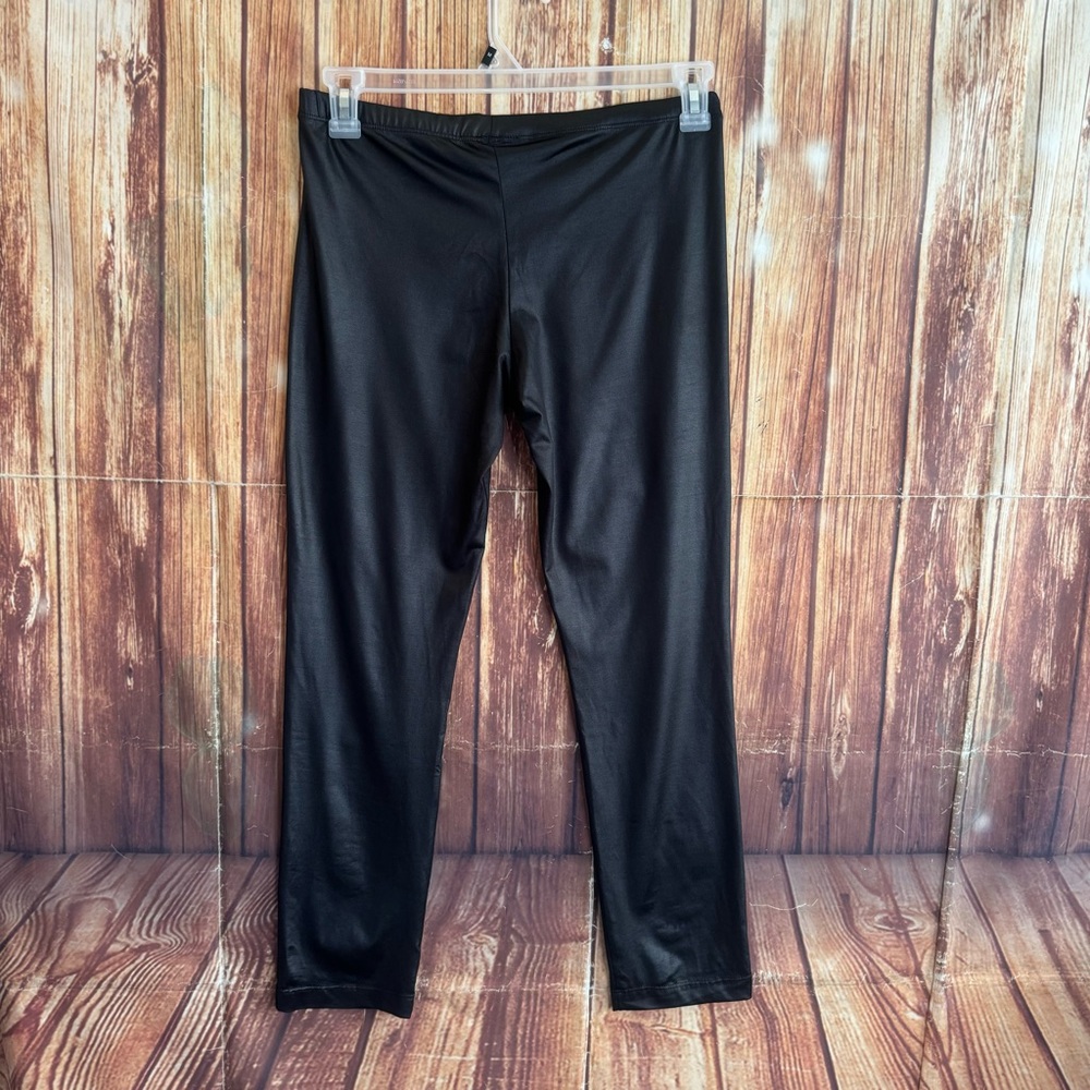 725 Originals Women’s Black Faux Leather Leggings Juniors Size 11 - Picture 4 of 9